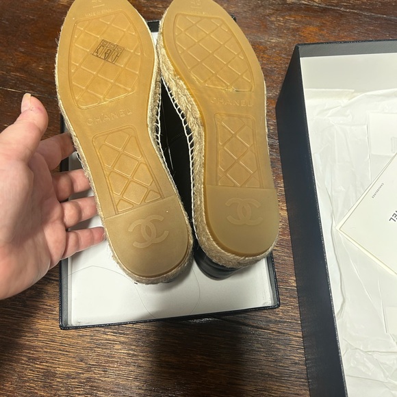 All Black Chanel Lambskin Espadrilles - Picture 7 of 16